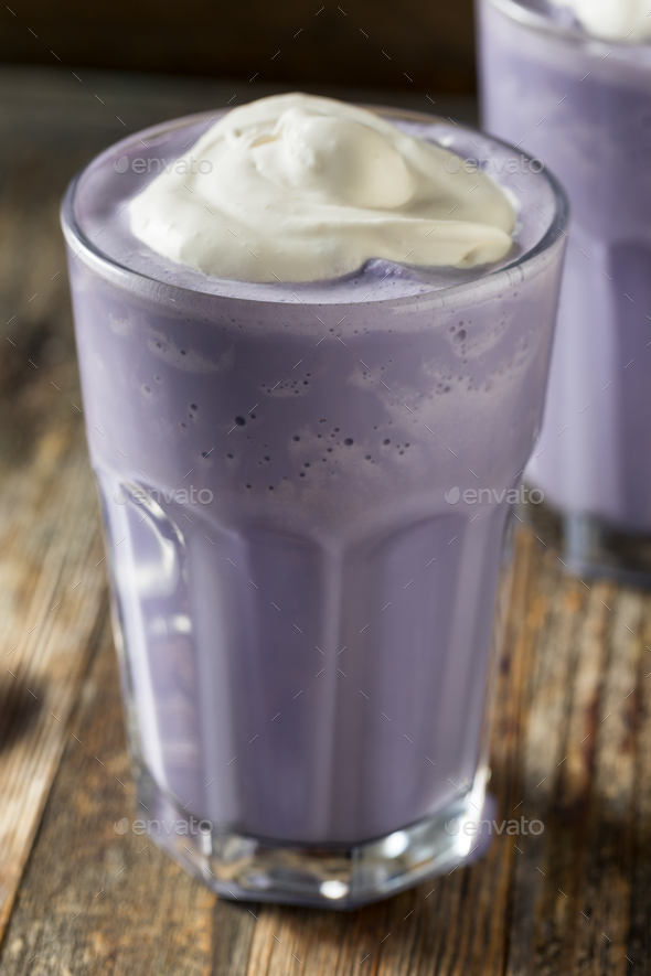 Homemade Japanese Purple Ube Milkshake