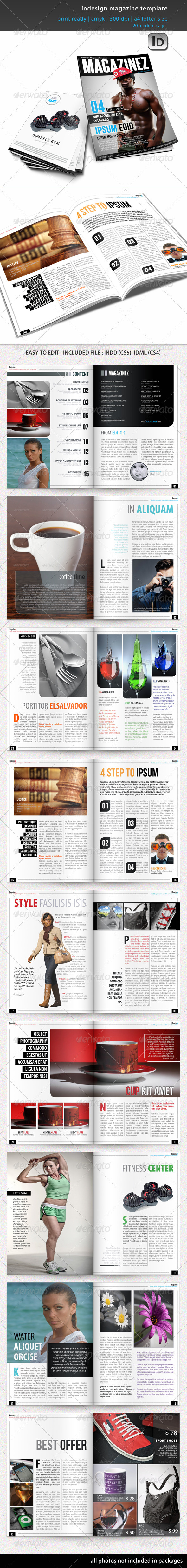 Indesign Magazine Template - Magazines Print Templates