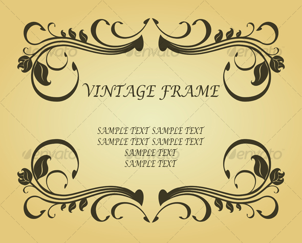 Vintage frame in victorian style - Backgrounds Decorative