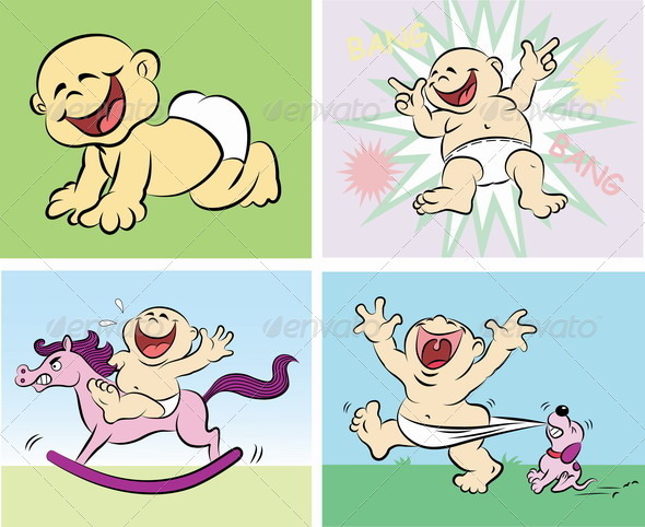 Happy baby stories 1 (funny baby cartoons)