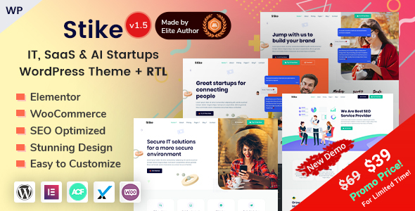 Stike – IT Startups WordPress Theme