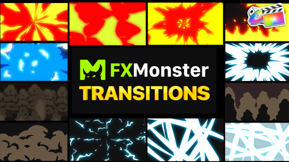 Cartoon Action Transitions | FCPX