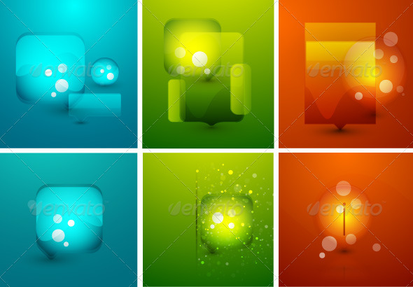 Shiny Glossy Speech Bubbles - Decorative Symbols Decorative