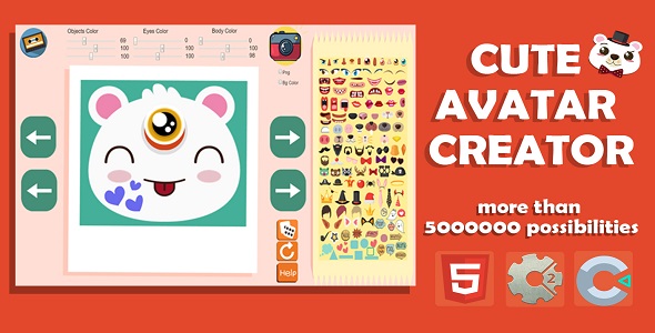 Cute Avatar Creator/Maker - HTML5 - CONSTRUCT