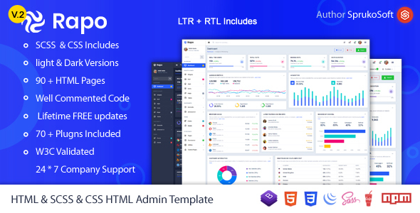 Rapo -  HTML5 Bootstrap Admin Template