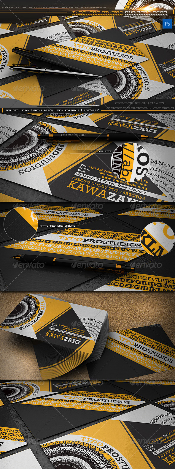 Typo pro studios business card - Creative Business Cards