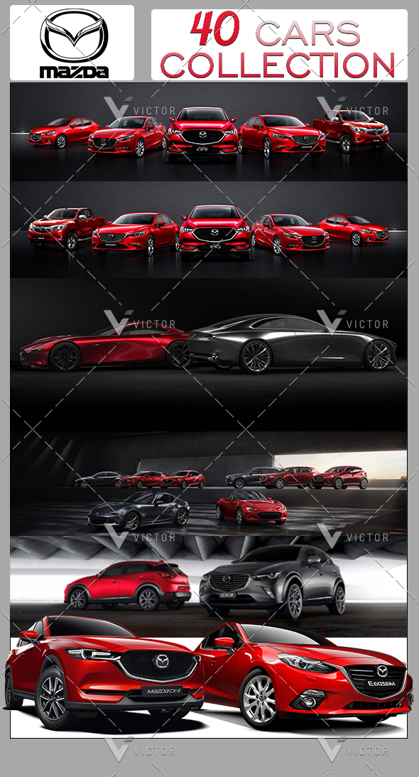 40 Mazda Cars - 3Docean 26326890