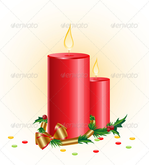 Christmas Candle - Christmas Seasons/Holidays