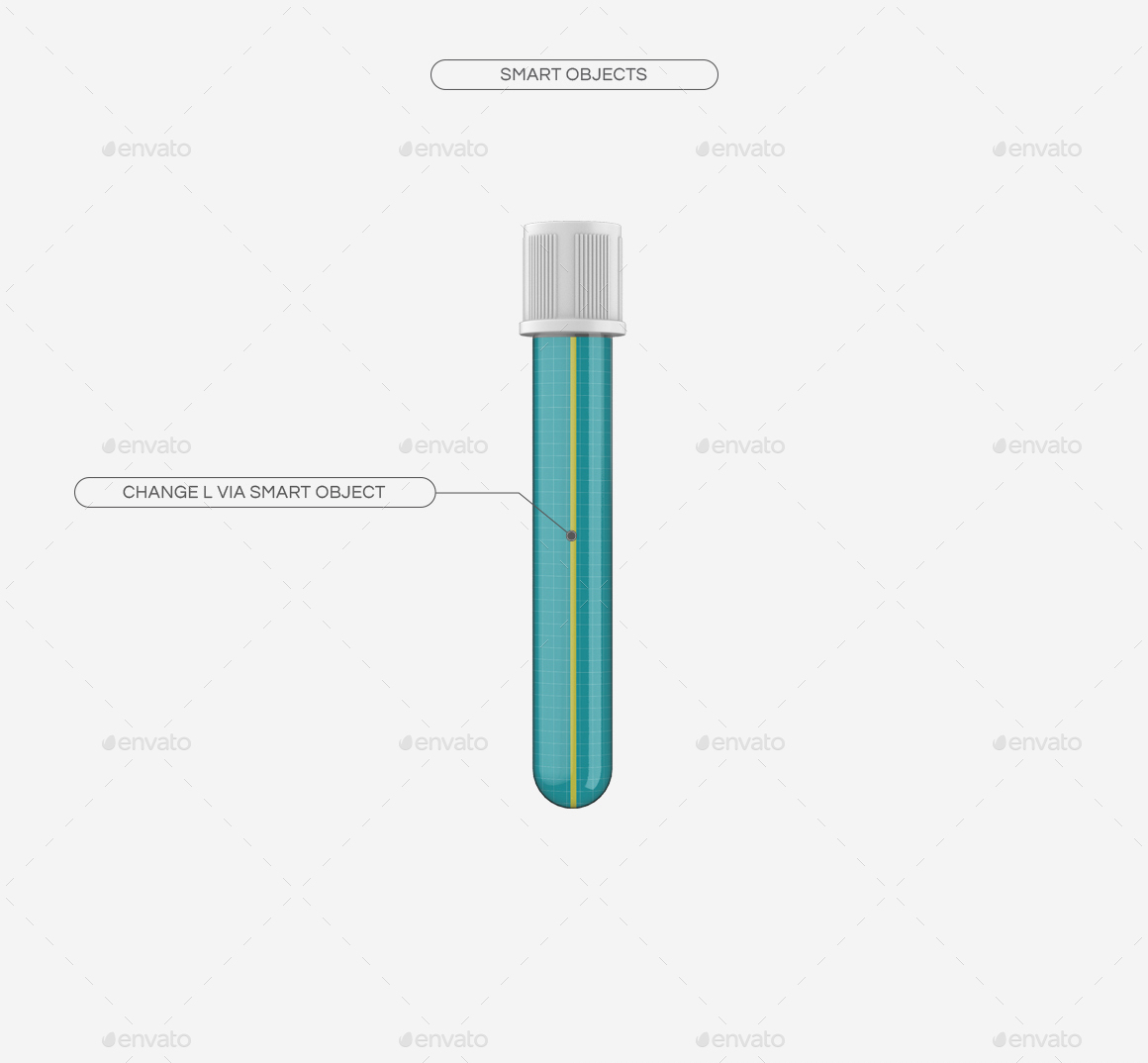 Download Test-Tube with Colored Liquid Mockup by TRDesignme | GraphicRiver
