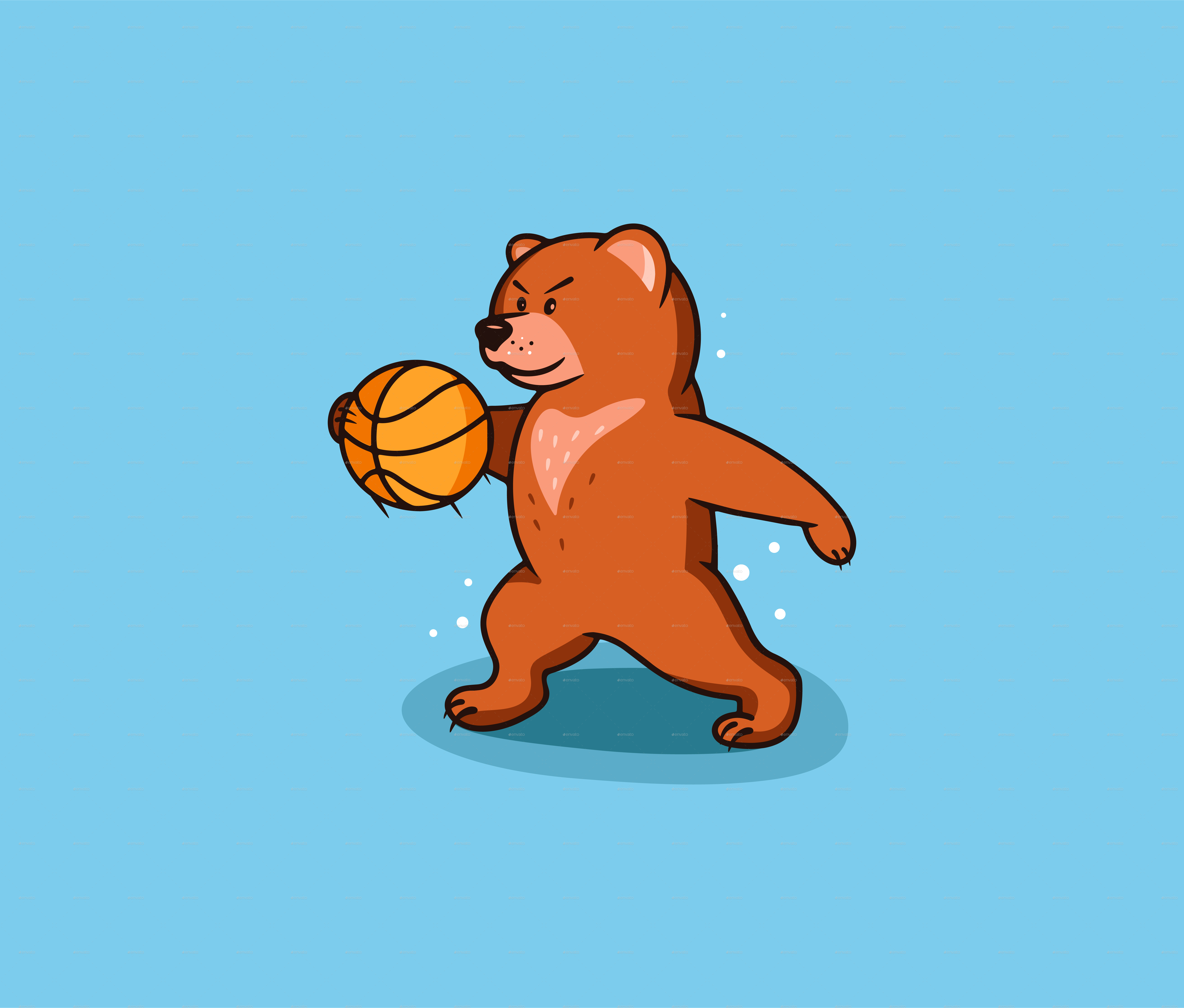 teddy bear holding basketball