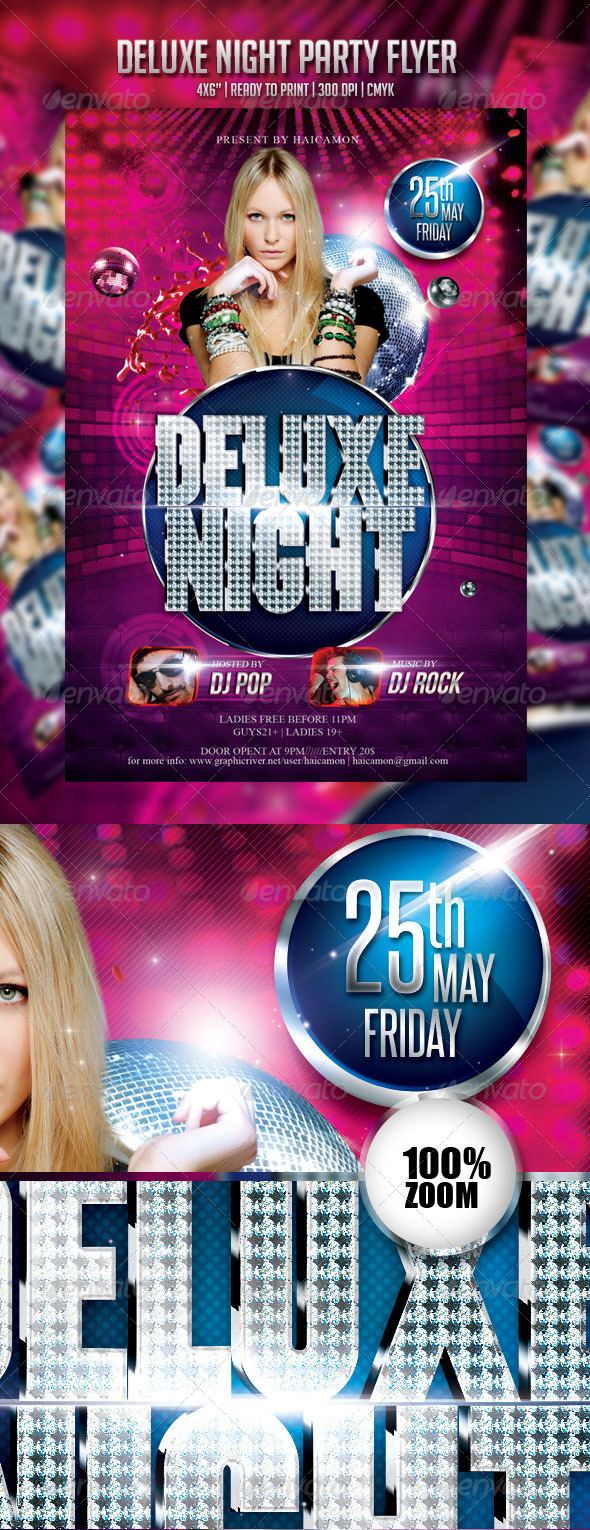 Deluxe Night Party Flyer - Events Flyers