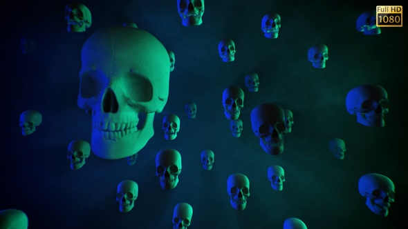 Halloween Skulls Background alt