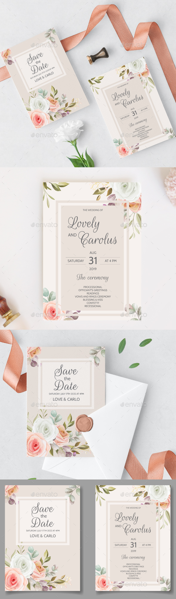 Wedding Invitation Cards, Vectors | GraphicRiver