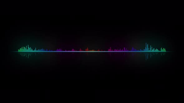 Abstract colorfully sound waves - with alpha channel