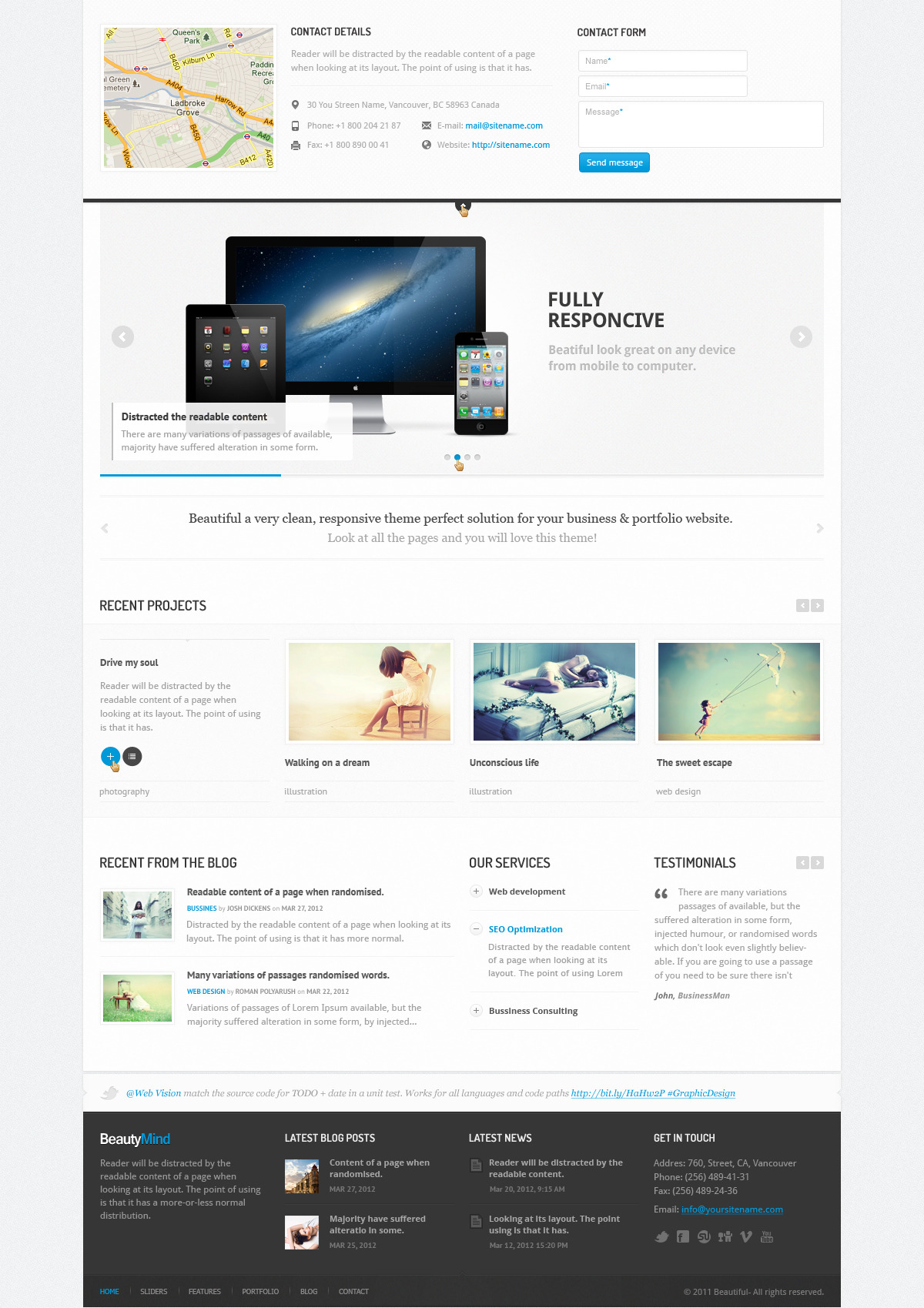BeautyMind - Unique & Clean PSD Template