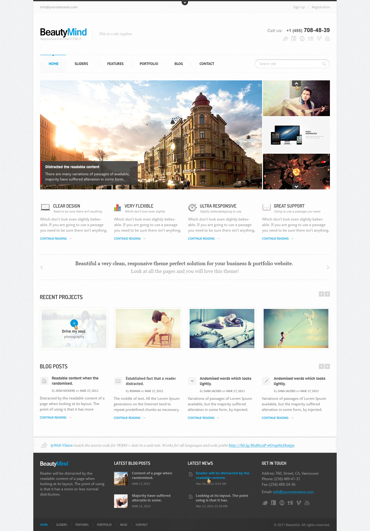 BeautyMind - Unique & Clean PSD Template
