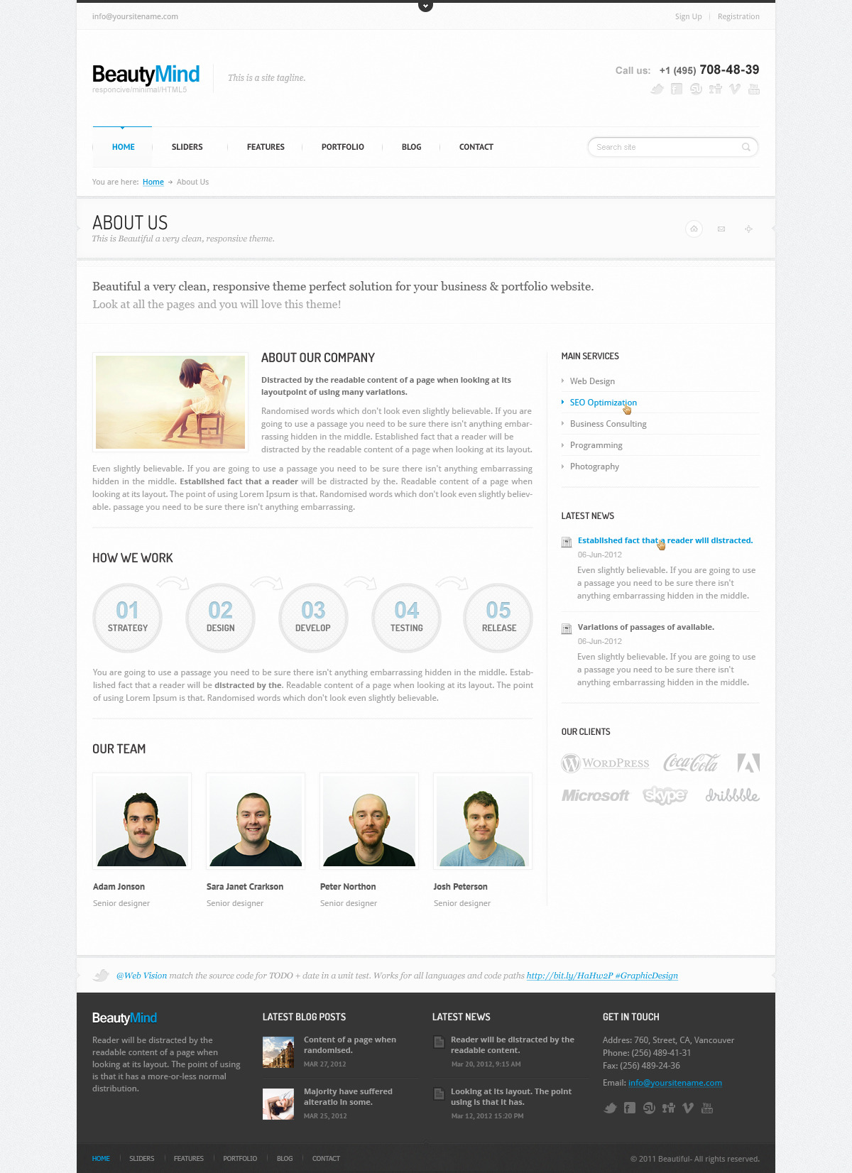 BeautyMind - Unique & Clean PSD Template