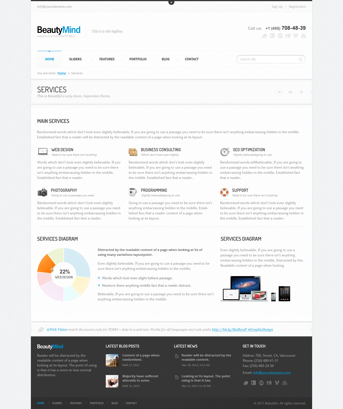 BeautyMind - Unique & Clean PSD Template
