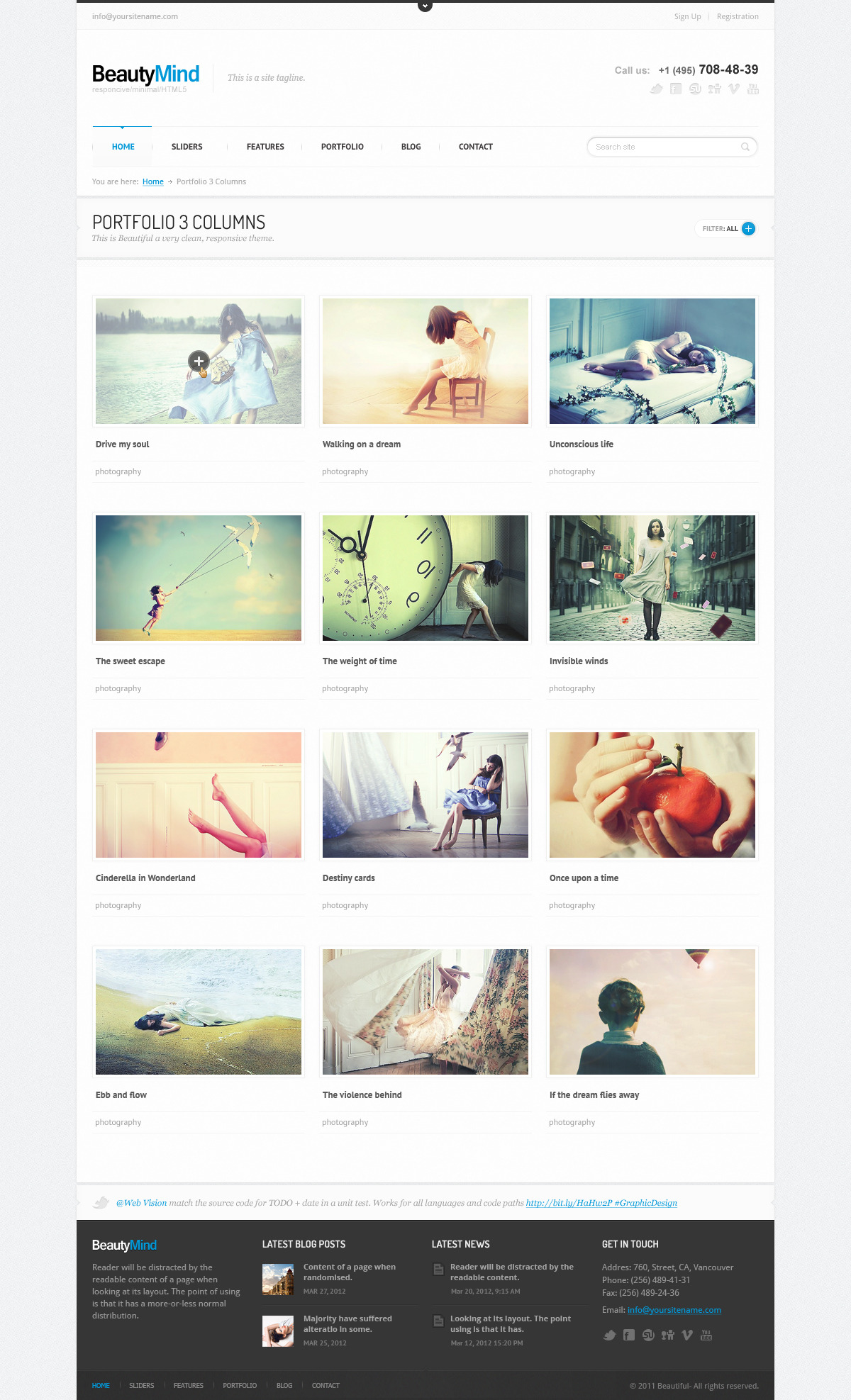 BeautyMind - Unique & Clean PSD Template