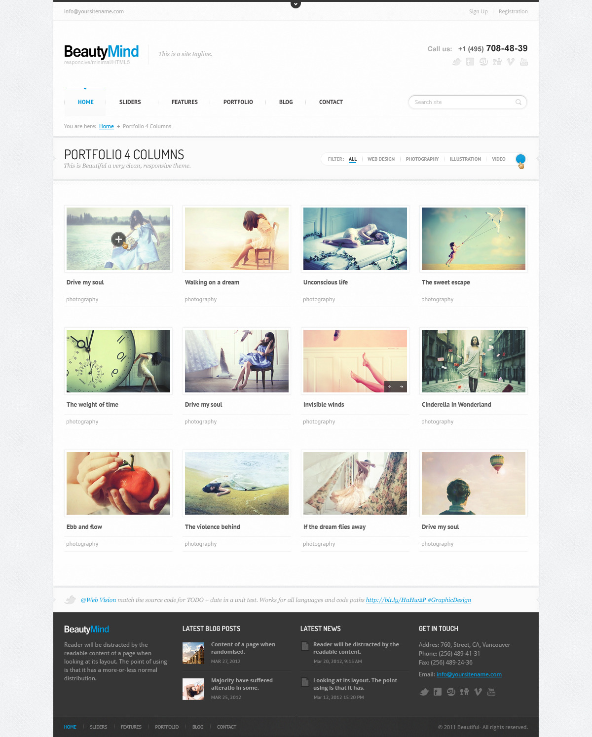 BeautyMind - Unique & Clean PSD Template