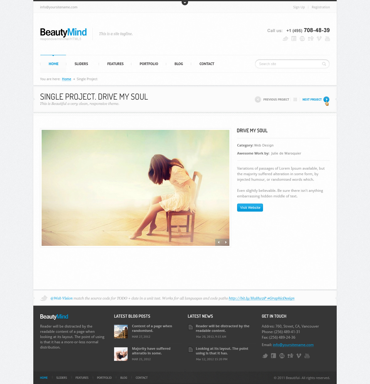 BeautyMind - Unique & Clean PSD Template