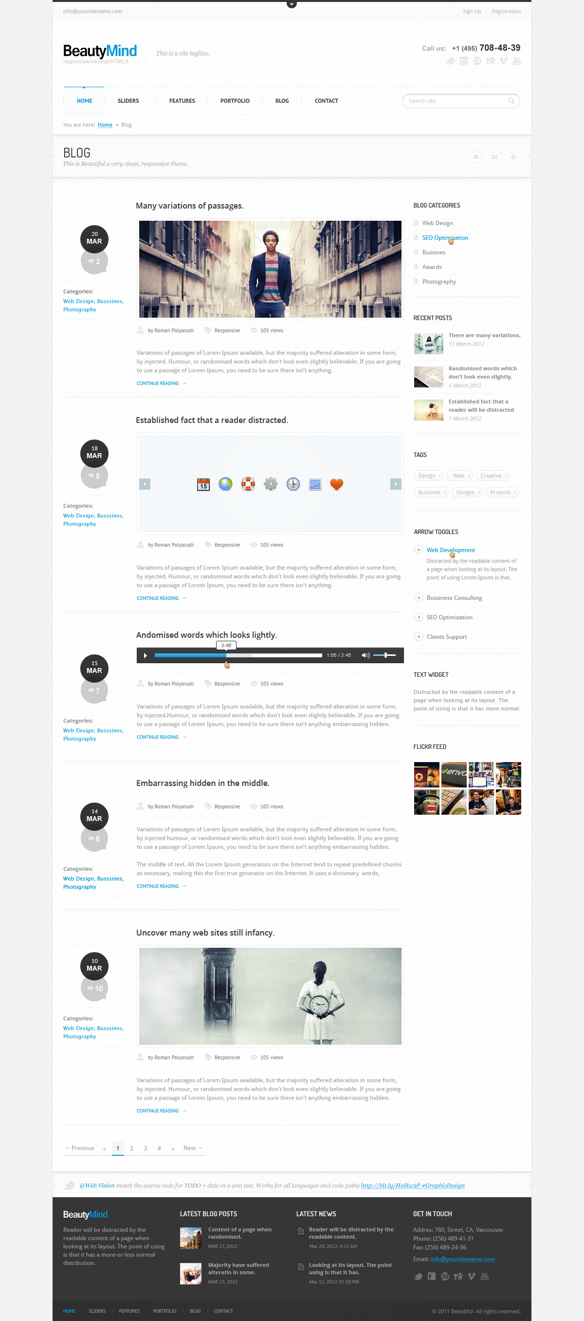 BeautyMind - Unique & Clean PSD Template