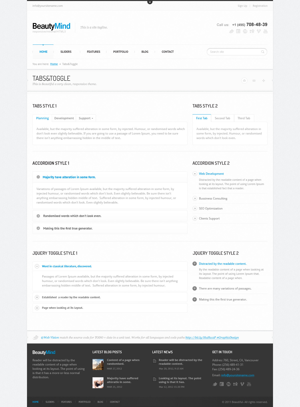 BeautyMind - Unique & Clean PSD Template