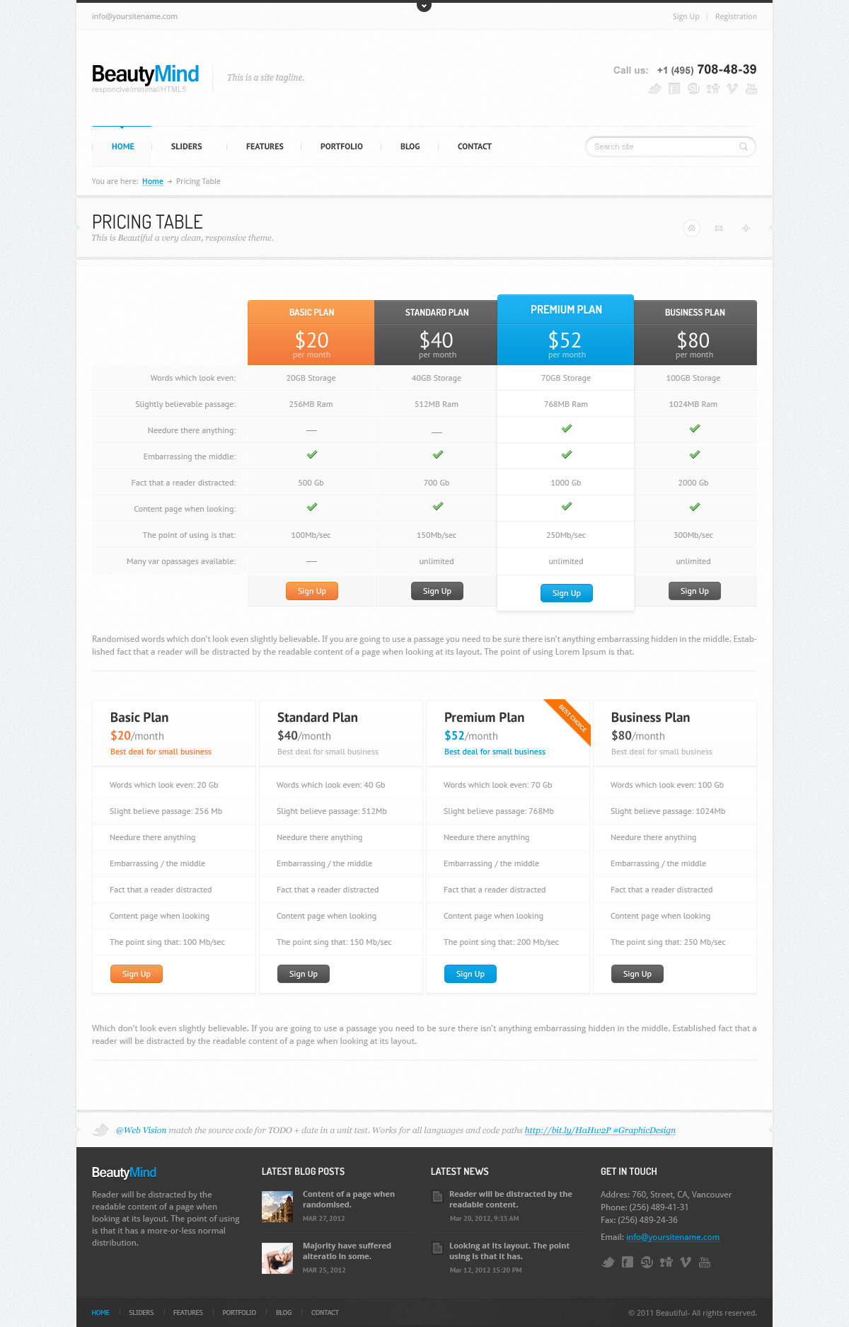 BeautyMind - Unique & Clean PSD Template