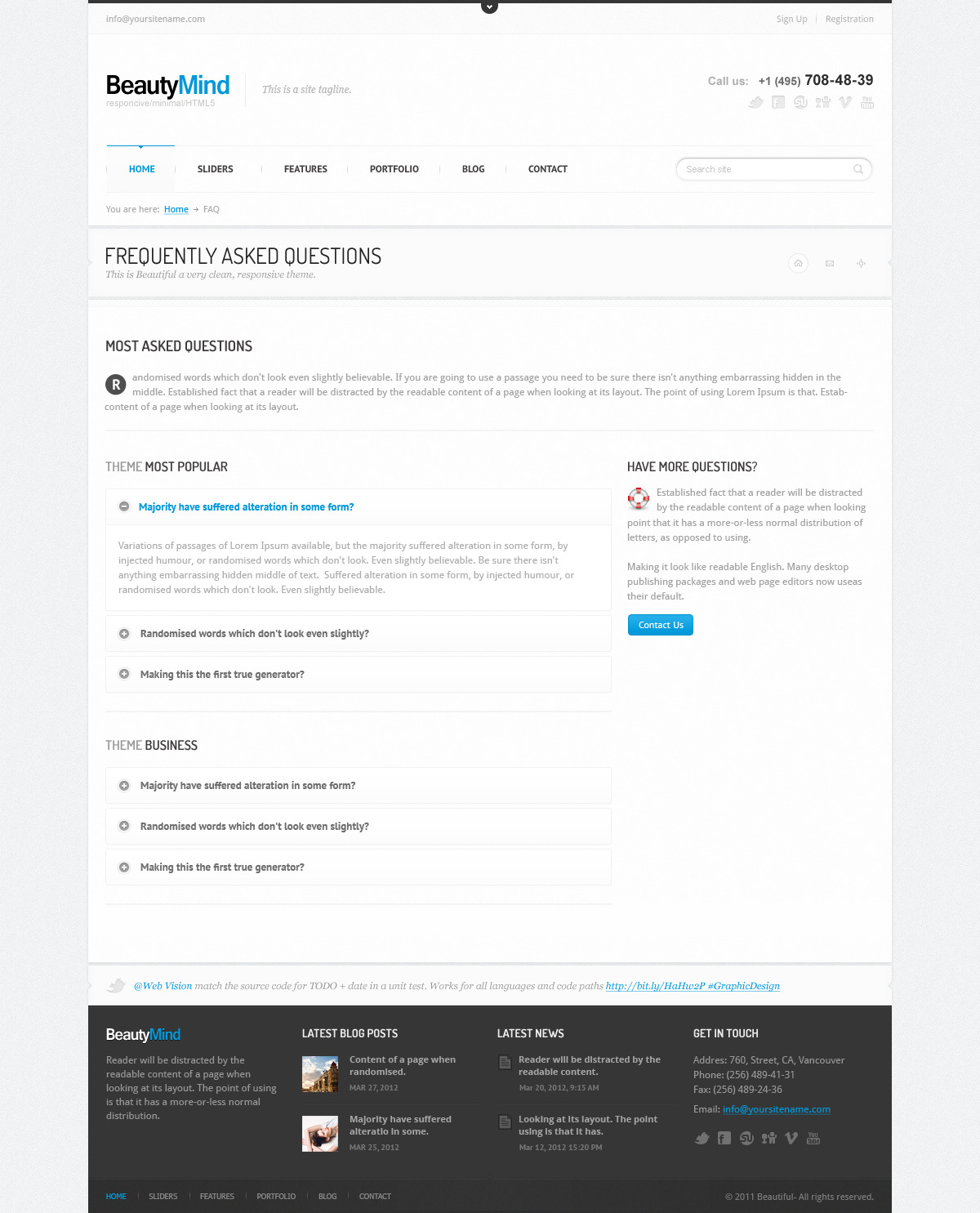 BeautyMind - Unique & Clean PSD Template