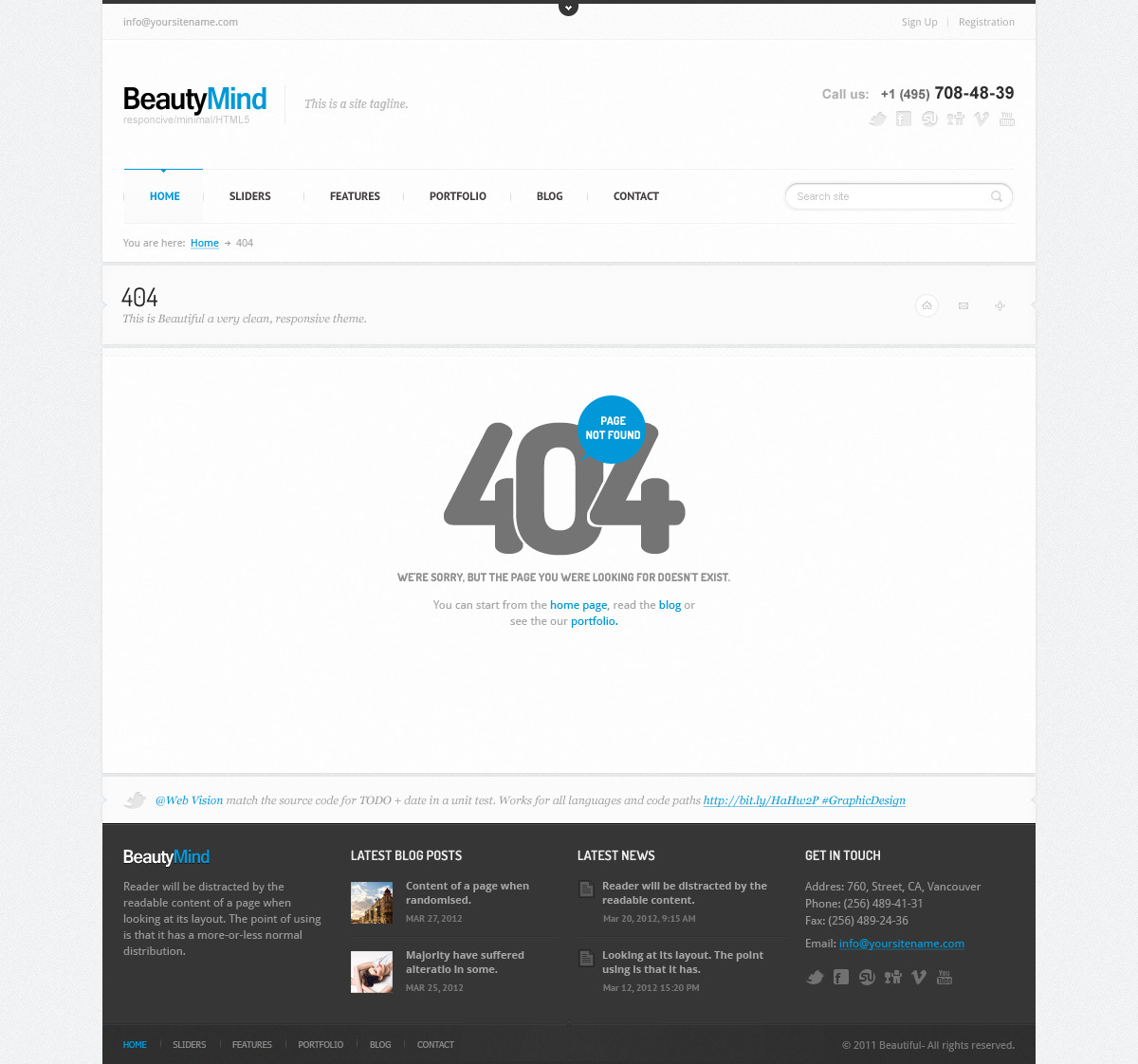 BeautyMind - Unique & Clean PSD Template