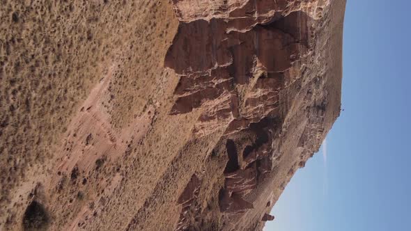 Vertical Video Cappadocia Landscape Aerial View alt