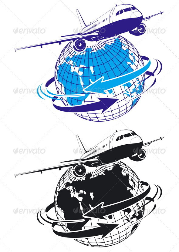 Airliner as a logo - Travel Conceptual