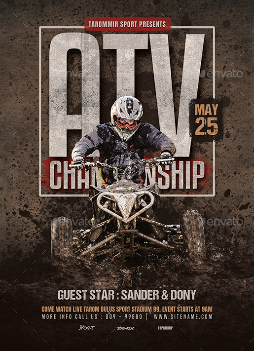 ATV Championship Flyer, Print Templates | GraphicRiver