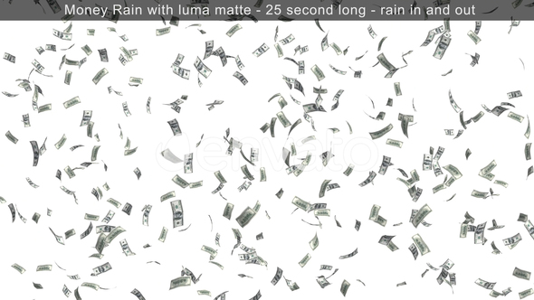 Money Rain Dollars Falling