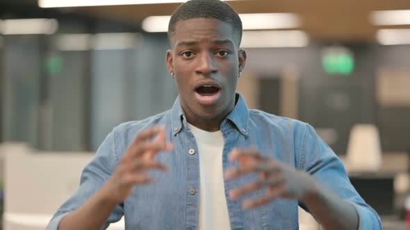 Young African American Man Having Loss Failure alt