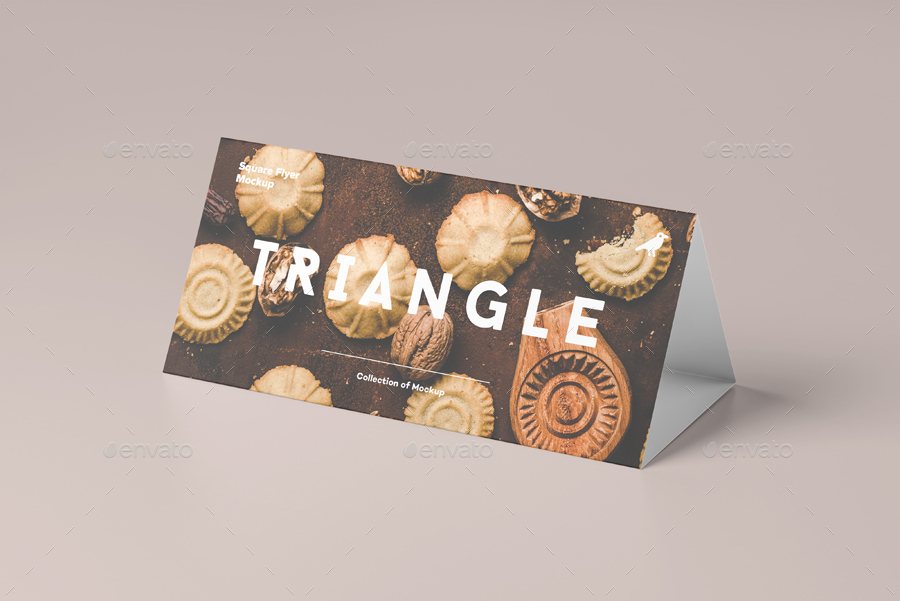 Triangle DL Brochure Stand Mockup, Graphics GraphicRiver