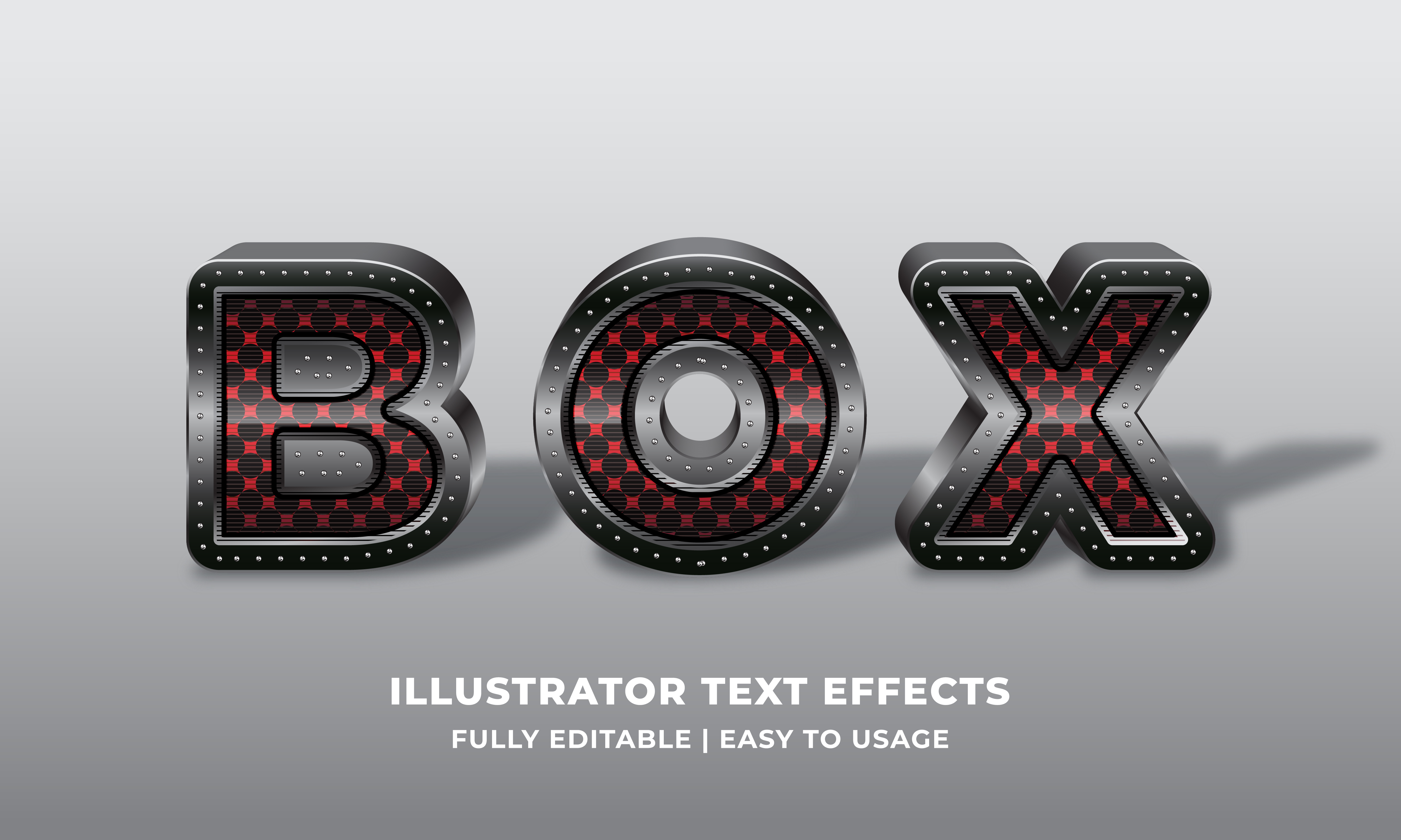 3d text effect illustrator