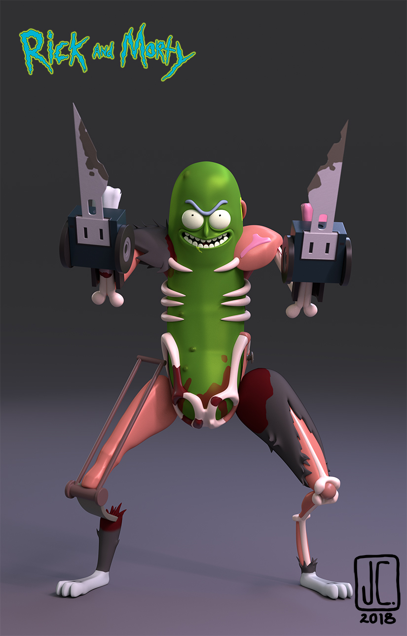 Pickle Rick Rat Suit by jcba3d 3DOcean