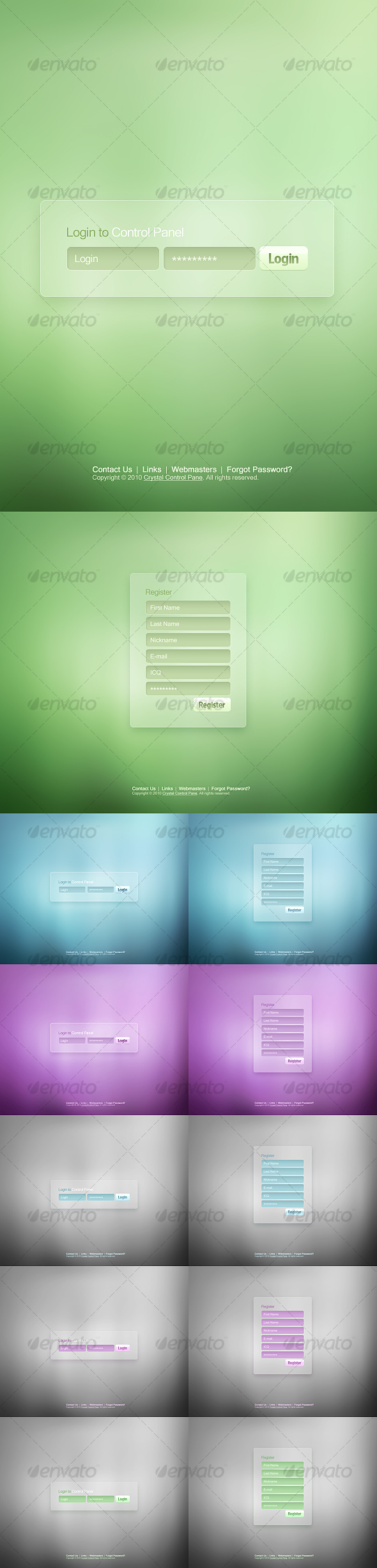 High Level Login & Registration Screen Design - Web Elements