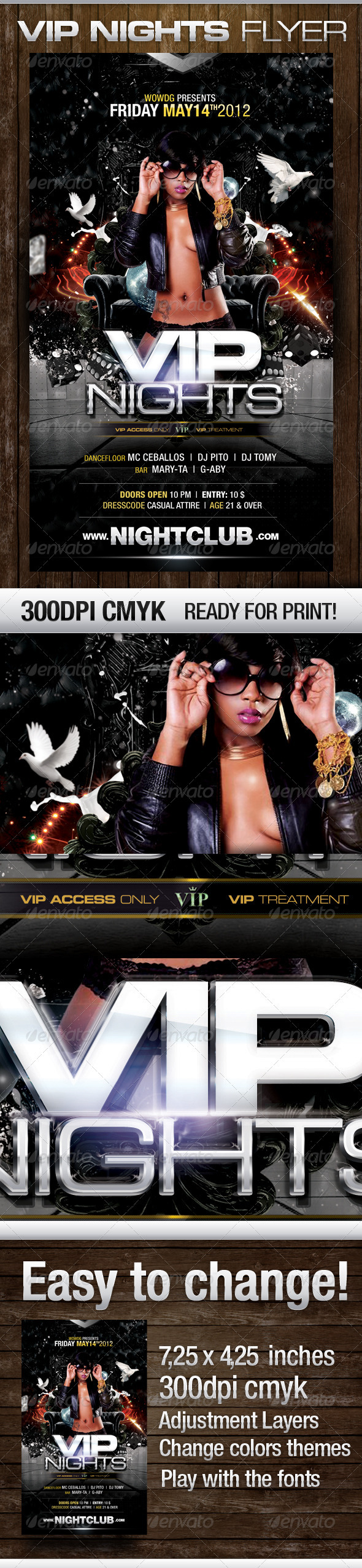 Vip Nights - Flyers Print Templates