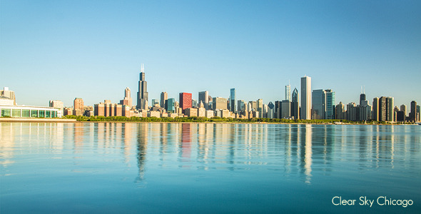 Clear Sky Chicago, Stock Footage | VideoHive