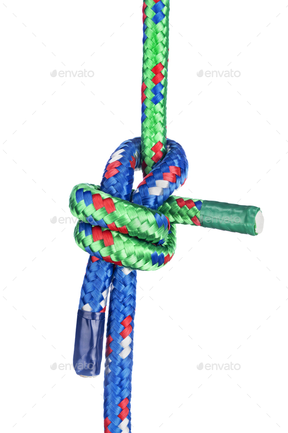 Sheet Bend Knot on white - Stock Photo - Images