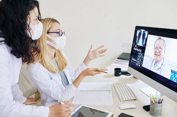 Video conference with pulmonologist