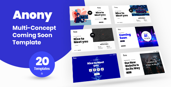 Incredible Anony – Coming Soon HTML5 Template