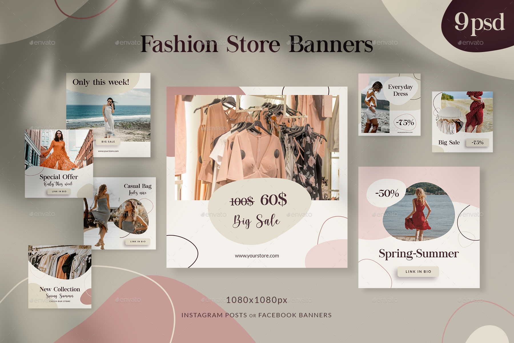 Fashion Store - Social Media Posts, Web Elements | GraphicRiver