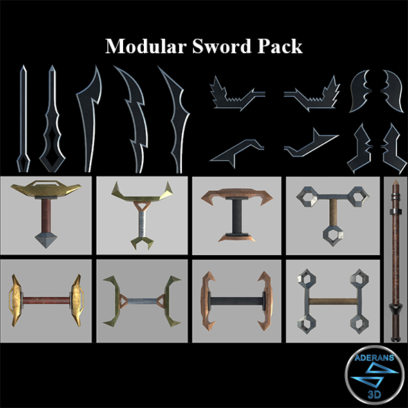 Medieval Sword Pack - 3Docean 26376973