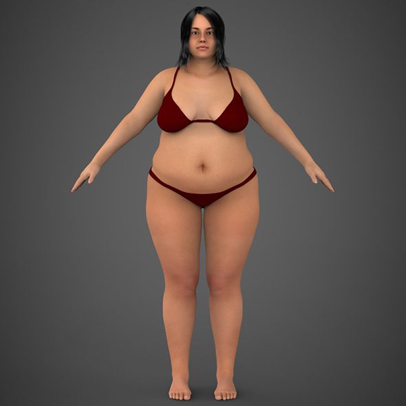 Realistic Fat Woman - 3Docean 26377125