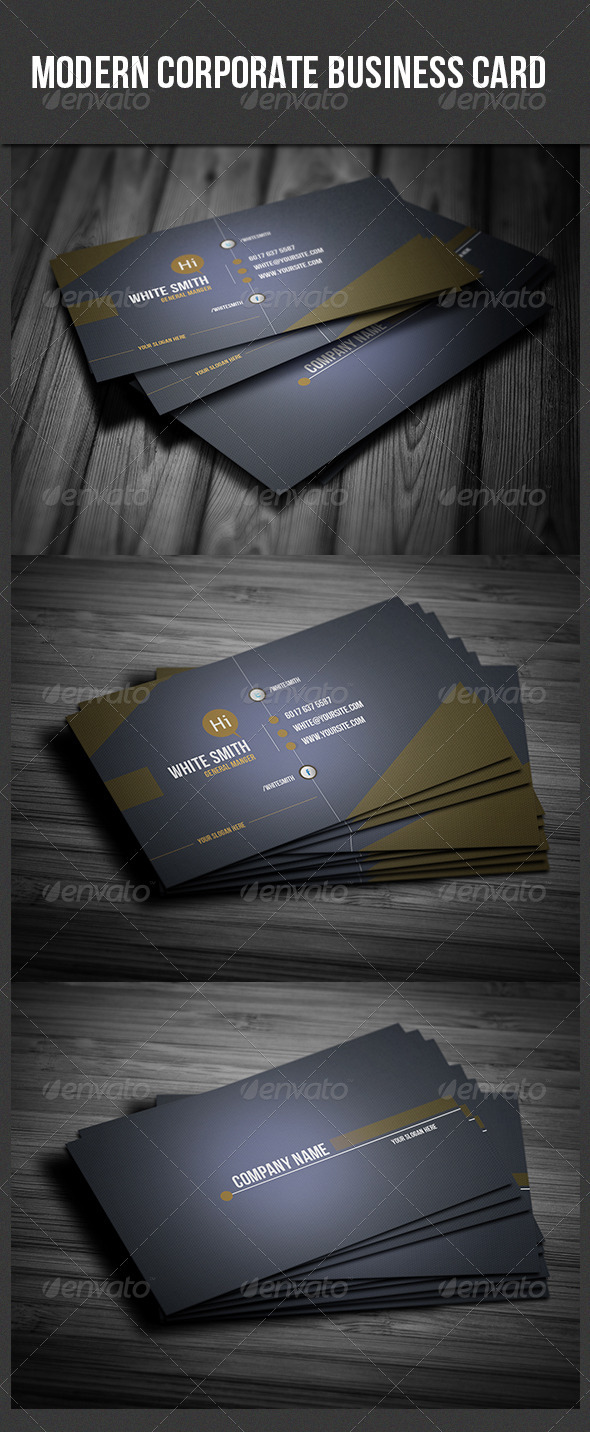 Modern Corporate Business Card - Business Cards Print Templates