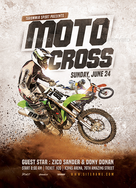 Motocross Flyer, Print Templates | GraphicRiver