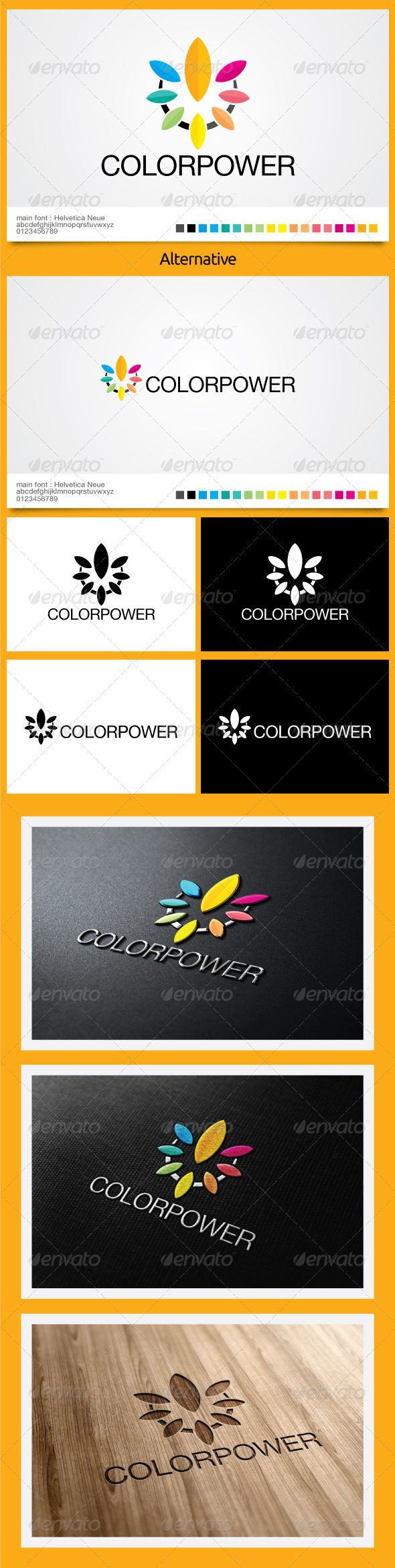 Color Power Logo Template - Symbols Logo Templates